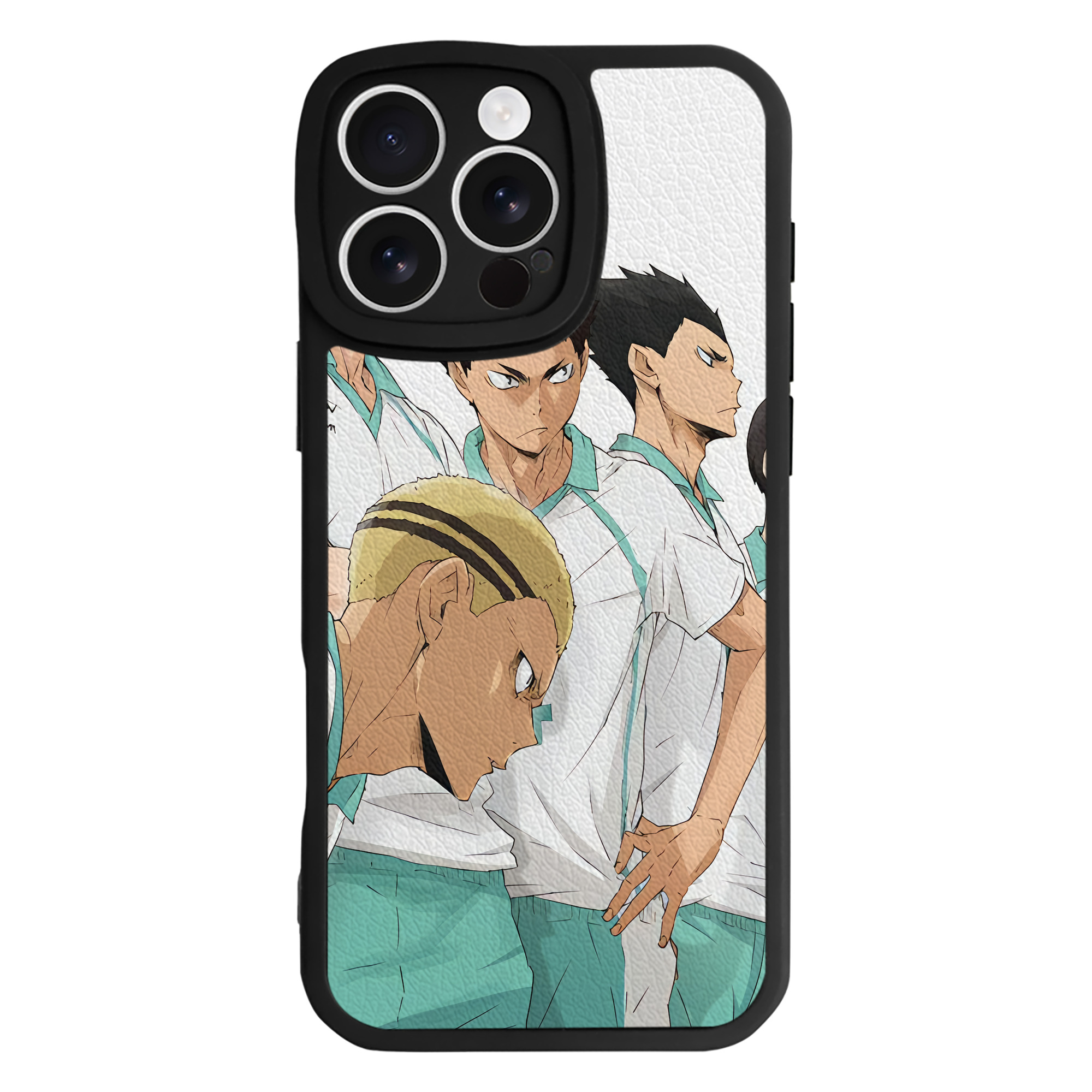 （画像用） ハイキュー!! Haikyu!! 【iPhone 16シリーズ対応】シリコンスマホケース（レザー調） 材質：シリコン